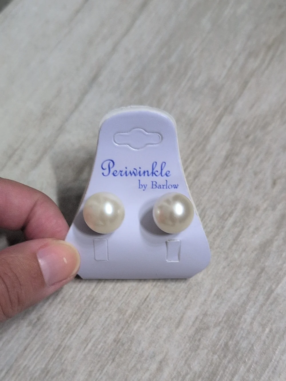 NWT Periwinkle By Barlow 14mm Faux Pearl Stud Earrings | Pearl Statement Earring